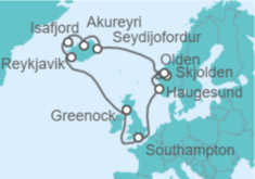 Itinerario del Crucero Noruega, Islandia, Reino Unido - Princess Cruises