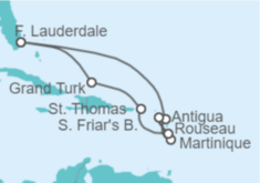 Itinerario del Crucero Antigua Y Barbuda, Martinica, Islas Vírgenes - Eeuu, Bahamas - Princess Cruises