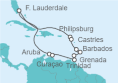 Itinerario del Crucero Saint Maarten, Santa Lucía, Barbados, Trinidad Y Tobago, Aruba, Curaçao - Princess Cruises