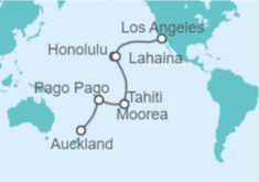 Itinerario del Crucero Samoa Americana, Polinesia Francesa, USA - Princess Cruises