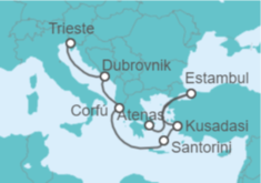 Itinerario del Crucero Croacia, Grecia, Turquía - Princess Cruises