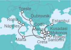 Itinerario del Crucero desde Trieste (Italia) a Civitavecchia (Roma) - Princess Cruises