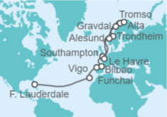 Itinerario del Crucero desde Southampton (Londres) a Fort Lauderdale (Miami) - Princess Cruises