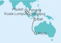 Itinerario del Crucero Indonesia, Tailandia, Malasia - Princess Cruises