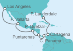 Itinerario del Crucero Colombia, Panamá, Costa Rica, México - Princess Cruises