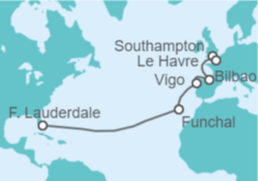 Itinerario del Crucero Francia, España, Portugal - Princess Cruises