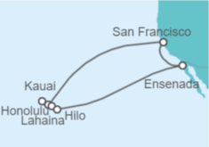 Itinerario del Crucero Hawaii/Roundtrip San Francisco - Princess Cruises