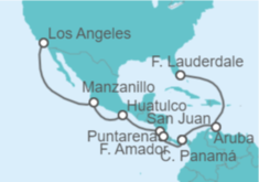 Itinerario del Crucero México, Costa Rica, Panamá, Aruba - Princess Cruises