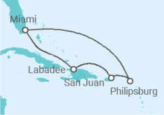 Itinerario del Crucero Saint Maarten, Puerto Rico - Royal Caribbean