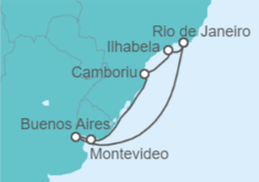 Itinerario del Crucero Argentina, Brasil - Costa Cruceros