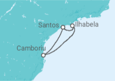 Itinerario del Crucero Brasil - Costa Cruceros