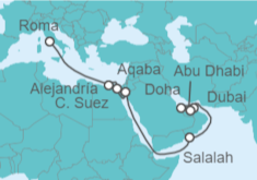 Itinerario del Crucero Qatar, Emiratos Arabes, Omán, Jordania, Egipto - MSC Cruceros