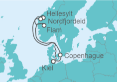 Itinerario del Crucero Dinamarca, Noruega - MSC Cruceros