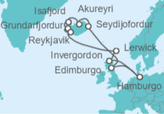Itinerario del Crucero Islandia, Reino Unido - Costa Cruceros