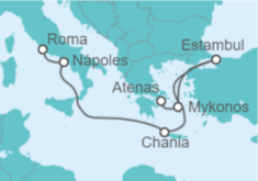 Itinerario del Crucero Italia, Grecia, Turquía - Princess Cruises