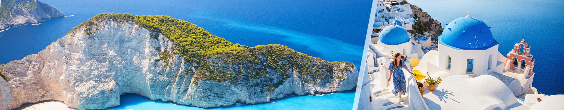 Santorini, Cefalonia y Zakynthos en avión