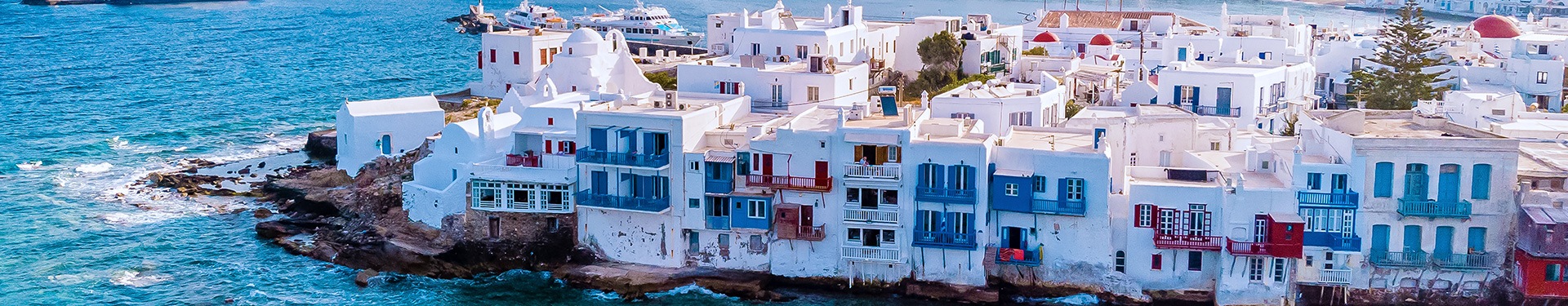 Atenas con islas Mykonos y Santorini en avión, con traslados y coche de alquiler