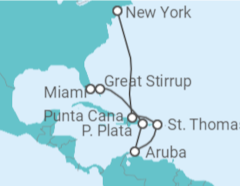 Itinerario del Crucero Aruba, Islas Vírgenes - Eeuu - Norwegian Cruise Line