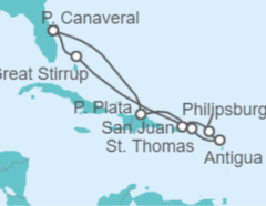 Itinerario del Crucero Islas Vírgenes - Eeuu - Norwegian Cruise Line
