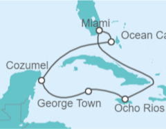 Itinerario del Crucero Jamaica, Islas Caimán, México TI - MSC Cruceros