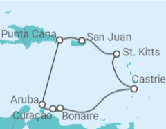 Itinerario del Crucero Aruba, Curaçao, Santa Lucía - Norwegian Cruise Line