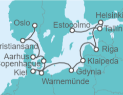 Itinerario del Crucero desde Oslo (Noruega) a Estocolmo (Suecia) - Norwegian Cruise Line