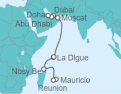 Itinerario del Crucero Isla Reunión, Madagascar, Seychelles, Omán, Emiratos Arabes - Norwegian Cruise Line