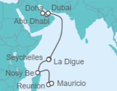 Itinerario del Crucero Emiratos Arabes, Seychelles, Madagascar, Isla Reunión - Norwegian Cruise Line