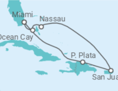 Itinerario del Crucero Bahamas, Puerto Rico - MSC Cruceros