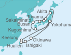 Itinerario del Crucero Taiwán, Japón, Corea Del Sur - Princess Cruises