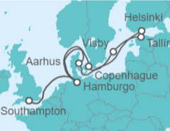 Itinerario del Crucero Alemania, Dinamarca, Suecia, Estonia, Finlandia - Cunard