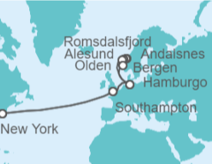 Itinerario del Crucero Reino Unido, Alemania, Noruega - Cunard
