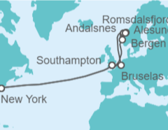 Itinerario del Crucero Reino Unido, Noruega, Bélgica - Cunard