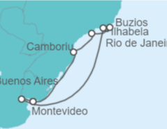 Itinerario del Crucero Uruguay, Brasil - MSC Cruceros