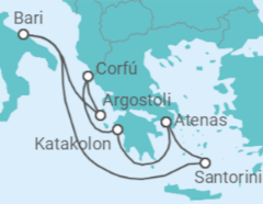 Itinerario del Crucero Grecia TI - MSC Cruceros