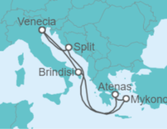 Itinerario del Crucero Italia, Grecia, Croacia TI - MSC Cruceros