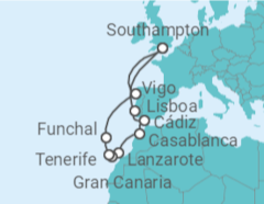 Itinerario del Crucero Islas Canarias TI - MSC Cruceros