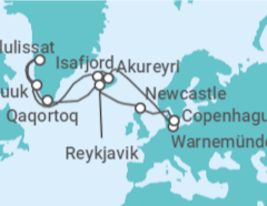 Itinerario del Crucero Islandia, Groenlandia, Reino Unido, Dinamarca TI - MSC Cruceros