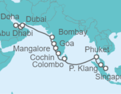 Itinerario del Crucero desde Singapur a Doha (Qatar) - Norwegian Cruise Line