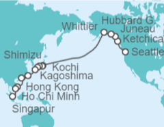 Itinerario del Crucero desde Seattle, EE.UU a Singapur - Princess Cruises