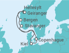 Itinerario del Crucero Dinamarca, Noruega - Costa Cruceros