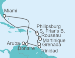 Itinerario del Crucero Saint Maarten, Martinica, Trinidad Y Tobago, Aruba - Princess Cruises