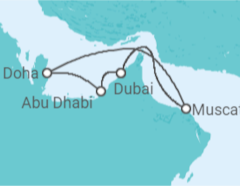 Itinerario del Crucero Emiratos Arabes, Omán - Costa Cruceros