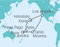 Itinerario del Crucero USA, Samoa Americana, Samoa, Fiji, Polinesia Francesa - Princess Cruises