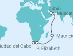 Itinerario del Crucero Sudáfrica, Mauricio, Omán - Costa Cruceros