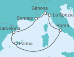 Itinerario del Crucero España, Francia, Italia - MSC Cruceros