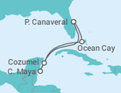 Itinerario del Crucero México - MSC Cruceros