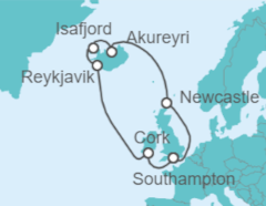 Itinerario del Crucero Islandia, Reino Unido - Celebrity Cruises