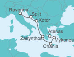 Itinerario del Crucero Grecia, Montenegro, Croacia - Royal Caribbean