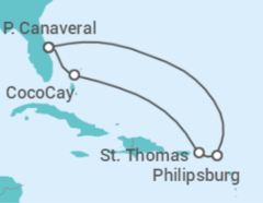 Itinerario del Crucero Saint Maarten, Islas Vírgenes - Eeuu - Royal Caribbean